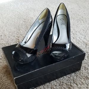 Black high heel shoes